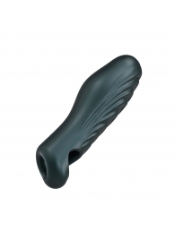 Серая силиконовая насадка на пенис с подхватом Manwan Ryzer - Manwan - в Димитровграде купить с доставкой