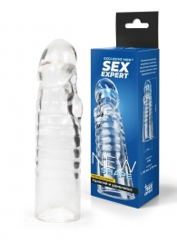 Прозрачная закрытая насадка на член - 15 см. - Sex Expert - в Димитровграде купить с доставкой
