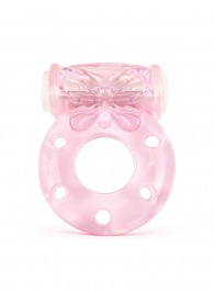 Розовое эрекционное виброкольцо с бабочкой - 1137 - в Димитровграде купить с доставкой