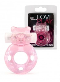 Розовое эрекционное виброкольцо в форме мишки - 1137 - в Димитровграде купить с доставкой