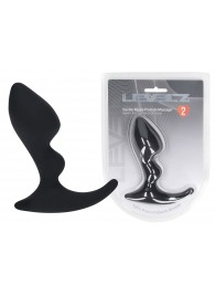 Черная анальная пробка для массажа простаты Double Ripple Silicone Prostate Massager - Shots Media BV - в Димитровграде купить с доставкой