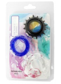Набор из 3 эрекционных колец разного цвета и рельефа - Boys of Toys - в Димитровграде купить с доставкой