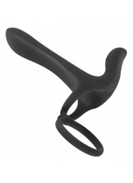 Черная насадка на член с вибрацией Couple’s Vibrator - Orion - в Димитровграде купить с доставкой