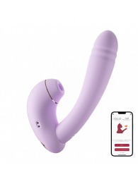 Сиреневый вибратор с возвратно-поступательными движениями и нагревом Minaka - BeYourLover