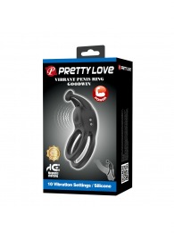 Черное перезаряжаемое виброкольцо Goodwin - Baile - в Димитровграде купить с доставкой