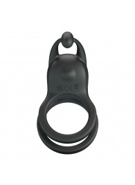 Черное перезаряжаемое виброкольцо Goodwin - Baile - в Димитровграде купить с доставкой