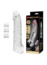 Прозрачный фаллоудлинитель с подхватом мошонки Silas - 26 см. - Baile - в Димитровграде купить с доставкой