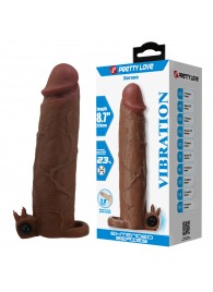 Коричневая насадка на пенис Xerxes - 22 см. - Baile - в Димитровграде купить с доставкой