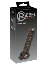 Насадка на пенис Rebel smoke с рёбрышками и отверстием под мошонку - Orion - в Димитровграде купить с доставкой