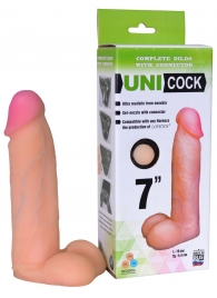 Фаллическая насадка Харнесс UNICOCK 7  - 19 см. - LOVETOY (А-Полимер) - купить с доставкой в Димитровграде