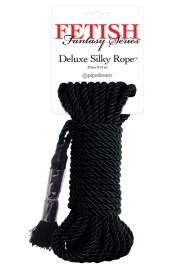 Черная веревка для фиксации Deluxe Silky Rope - 9,75 м. - Pipedream - купить с доставкой в Димитровграде