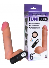 Фаллическая насадка Харнесс UNICOCK 6  с вибрацией - 18 см. - LOVETOY (А-Полимер) - купить с доставкой в Димитровграде