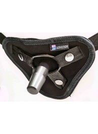 Страпон с 2 насадками и вибрацией UniStrap - 20 и 18 см. - LOVETOY (А-Полимер) - купить с доставкой в Димитровграде