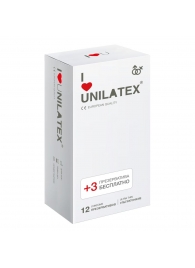 Ультратонкие презервативы Unilatex Ultra Thin - 12 шт. + 3 шт. в подарок - Unilatex - купить с доставкой в Димитровграде