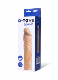 Насадка с ярко выраженной головкой и рельефным стволом - 19 см. - A-toys - в Димитровграде купить с доставкой