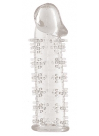 Гелевая прозрачная насадка с шипами - 12 см. - Toyfa Basic - в Димитровграде купить с доставкой