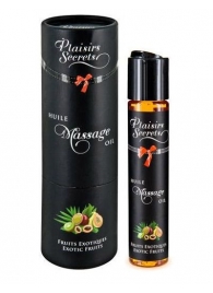 Массажное масло с ароматом экзотических фруктов Huile de Massage Gourmande Fruits Exotiques - 59 мл. - Plaisir Secret - купить с доставкой в Димитровграде