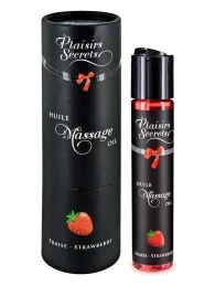 Массажное масло с ароматом клубники Huile de Massage Gourmande Fraise des Bois - 59 мл. - Plaisir Secret - купить с доставкой в Димитровграде