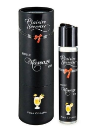 Массажное масло с ароматом пина колады Huile de Massage Gourmande Pina Colada - 59 мл. - Plaisir Secret - купить с доставкой в Димитровграде