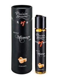 Массажное масло с ароматом карамели Huile de Massage Gourmande Caramel - 59 мл. - Plaisir Secret - купить с доставкой в Димитровграде