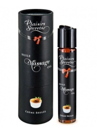 Массажное масло с ароматом крем брюле Huile de Massage Gourmande Creme Brulée - 59 мл. - Plaisir Secret - купить с доставкой в Димитровграде