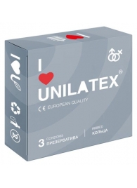 Презервативы с рёбрами Unilatex Ribbed - 3 шт. - Unilatex - купить с доставкой в Димитровграде
