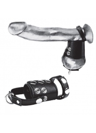 Кольцо на член и мошонку Cock Ring With 2  Ball Stretcher And Optional Weight Ring - BlueLine - в Димитровграде купить с доставкой