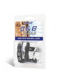Утяжка на пенис на замочке Duo Cock And Ball Lock - BlueLine - купить с доставкой в Димитровграде
