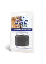 Чёрная утяжка на мошонку 1  Velcro Ball Stretcher - BlueLine - купить с доставкой в Димитровграде