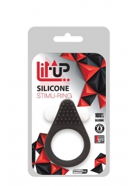 Чёрное эрекционное кольцо LIT-UP SILICONE STIMU RING 1 BLACK - Dream Toys - в Димитровграде купить с доставкой
