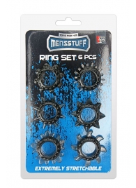 Набор из 6 дымчатых эрекционных колец MENZSTUFF 6PC STRECHEABLE RING SET - Dream Toys - в Димитровграде купить с доставкой