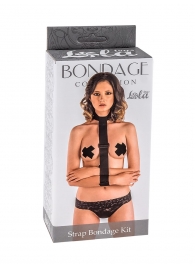Ошейник с длинной лентой и наручниками Strap Bondage Kit One Size - Lola Games - купить с доставкой в Димитровграде
