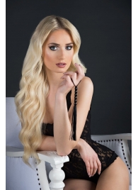 Чёрная мини-плеть из резины Rubber Mini Whip - 22 см. - Blush Novelties - купить с доставкой в Димитровграде