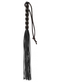 Чёрная мини-плеть из резины Rubber Mini Whip - 22 см. - Blush Novelties - купить с доставкой в Димитровграде