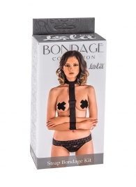 Ошейник с длинной лентой и наручниками Strap Bondage Kit Plus Size - Lola Games - купить с доставкой в Димитровграде