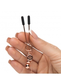 Золотистые зажимы для сосков и клитора All Sensation Nipple and Clitoral Chain - Fifty Shades of Grey - купить с доставкой в Димитровграде
