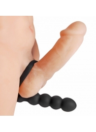 Насадка для двойного проникновения Double Fun Cock Ring with Double Penetration Vibe - XR Brands - в Димитровграде купить с доставкой