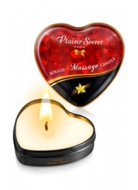 Массажная свеча с ароматом ванили Bougie Massage Candle - 35 мл. - Plaisir Secret - купить с доставкой в Димитровграде