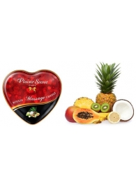 Массажная свеча с ароматом экзотических фруктов Bougie Massage Candle - 35 мл. - Plaisir Secret - купить с доставкой в Димитровграде