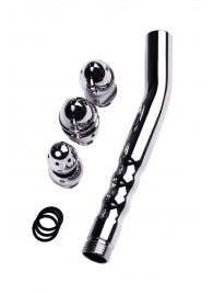 Металлический анальный душ с тремя насадками - ToyFa - купить с доставкой в Димитровграде