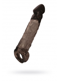 Чёрная насадка на пенис Tс подхватом - 19,5 см. - ToyFa - в Димитровграде купить с доставкой