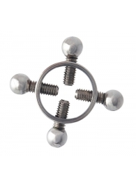 Серебристые зажимы для сосков на винтах - ToyFa - купить с доставкой в Димитровграде