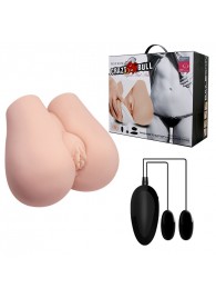 Реалистичный мастурбатор с вибрацией и двумя тоннелями - вагиной и анусом - Baile - в Димитровграде купить с доставкой