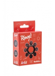 Чёрное эрекционное кольцо Rings Bubbles - Lola Games - в Димитровграде купить с доставкой