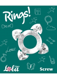 Прозрачное эрекционное кольцо Rings Screw - Lola Games - в Димитровграде купить с доставкой