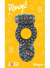 Чёрное эрекционное кольцо Rings Ringer - Lola Games - в Димитровграде купить с доставкой