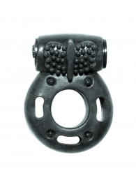 Черное эрекционное кольцо с вибрацией Rings Axle-pin - Lola Games - в Димитровграде купить с доставкой