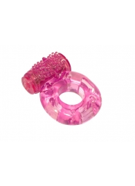 Розовое эрекционное кольцо с вибрацией Rings Axle-pin - Lola Games - в Димитровграде купить с доставкой