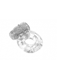 Прозрачное эрекционное кольцо с вибрацией Rings Axle-pin - Lola Games - в Димитровграде купить с доставкой