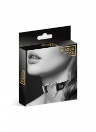 Чёрный чокер с кольцом в форме сердца - Bijoux Pour Toi - купить с доставкой в Димитровграде
